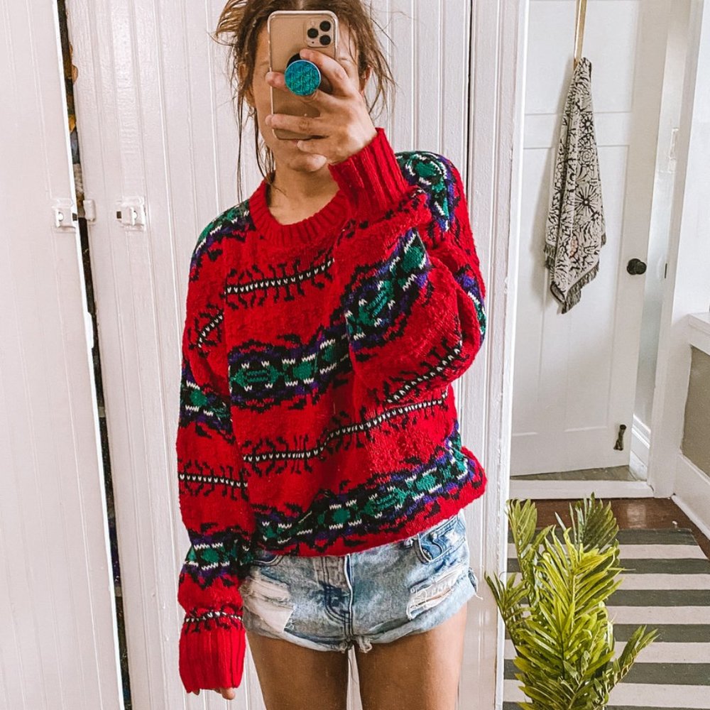 Cozy Autumn Gypsy Spell Oversized Sweater